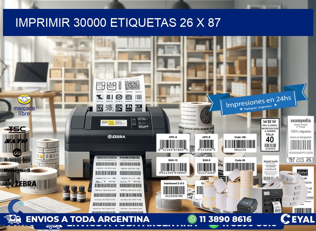 IMPRIMIR 30000 ETIQUETAS 26 x 87