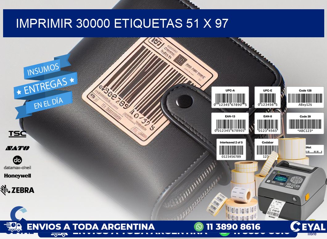 IMPRIMIR 30000 ETIQUETAS 51 x 97