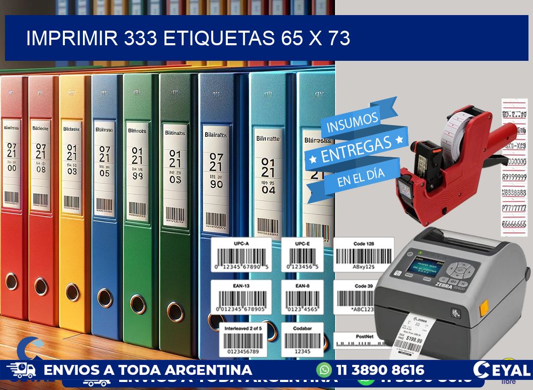 IMPRIMIR 333 ETIQUETAS 65 x 73