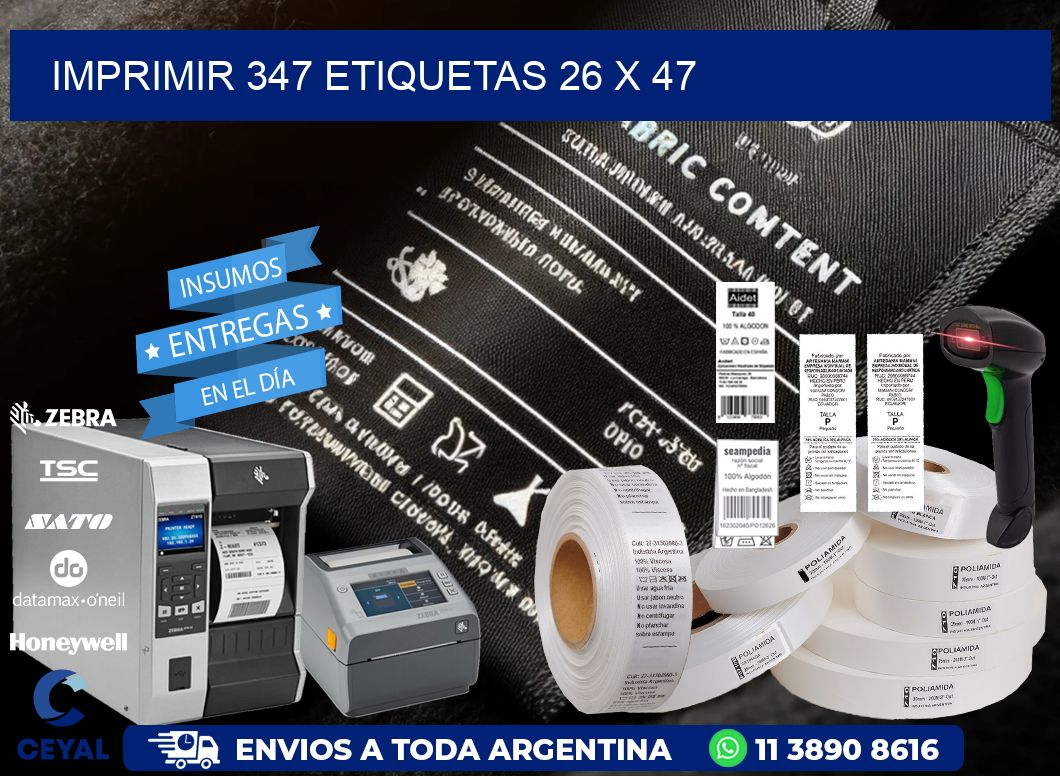 IMPRIMIR 347 ETIQUETAS 26 x 47