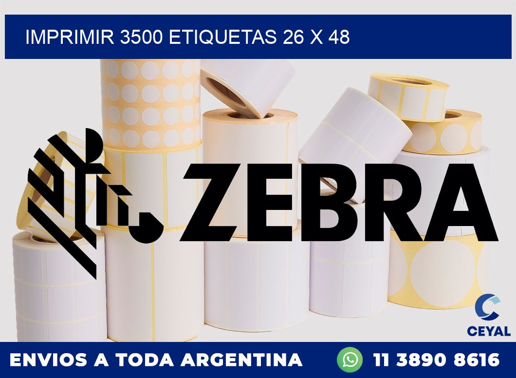 IMPRIMIR 3500 ETIQUETAS 26 x 48