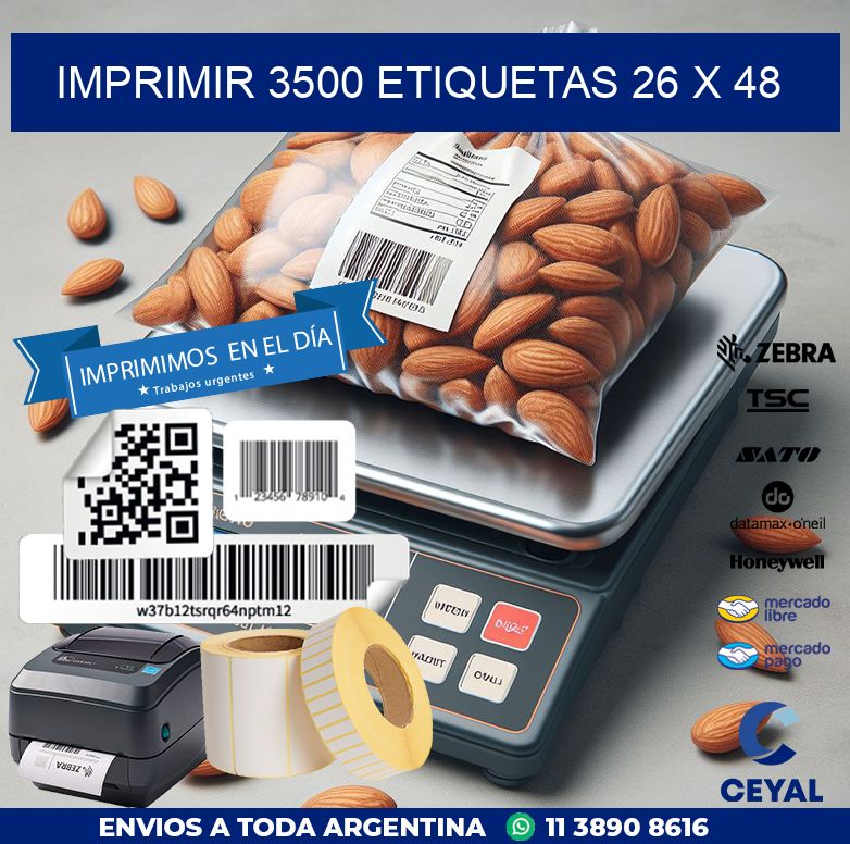 IMPRIMIR 3500 ETIQUETAS 26 x 48