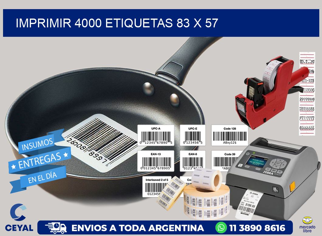 IMPRIMIR 4000 ETIQUETAS 83 x 57