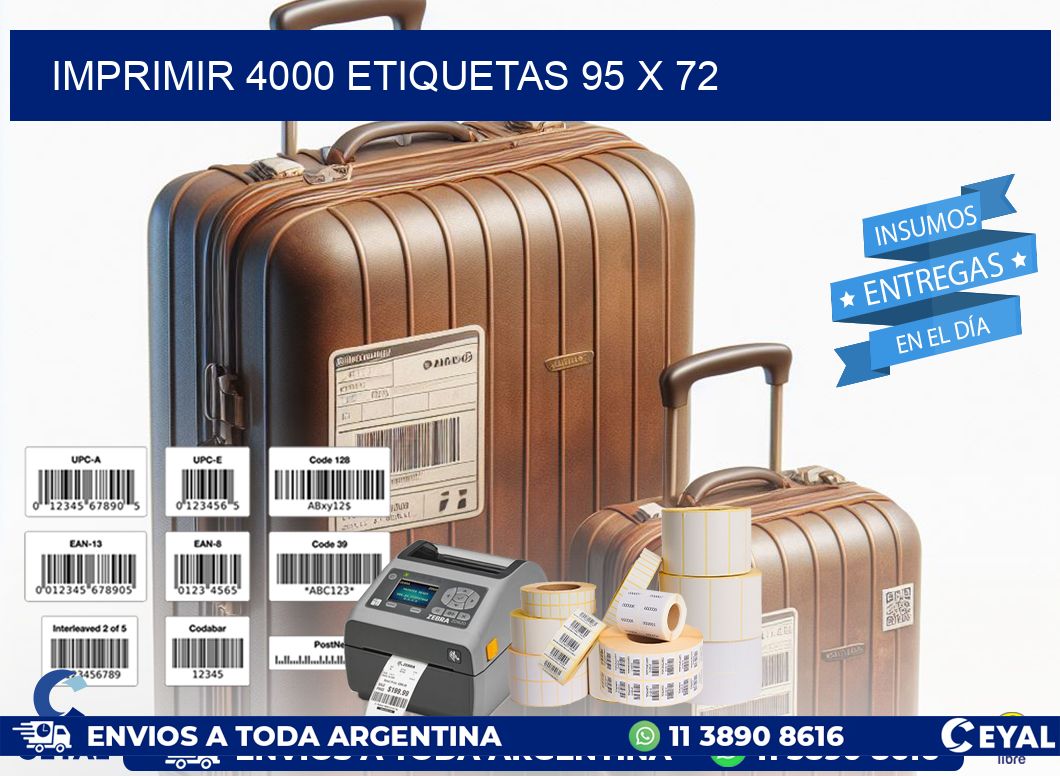 IMPRIMIR 4000 ETIQUETAS 95 x 72