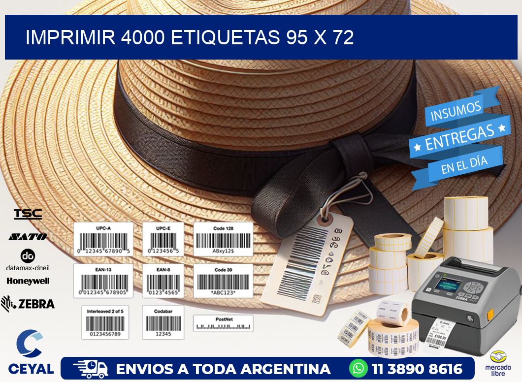 IMPRIMIR 4000 ETIQUETAS 95 x 72