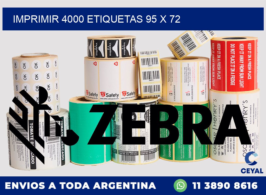 IMPRIMIR 4000 ETIQUETAS 95 x 72