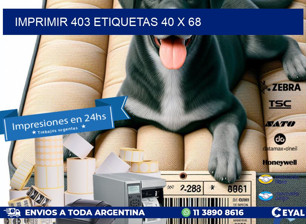 IMPRIMIR 403 ETIQUETAS 40 x 68