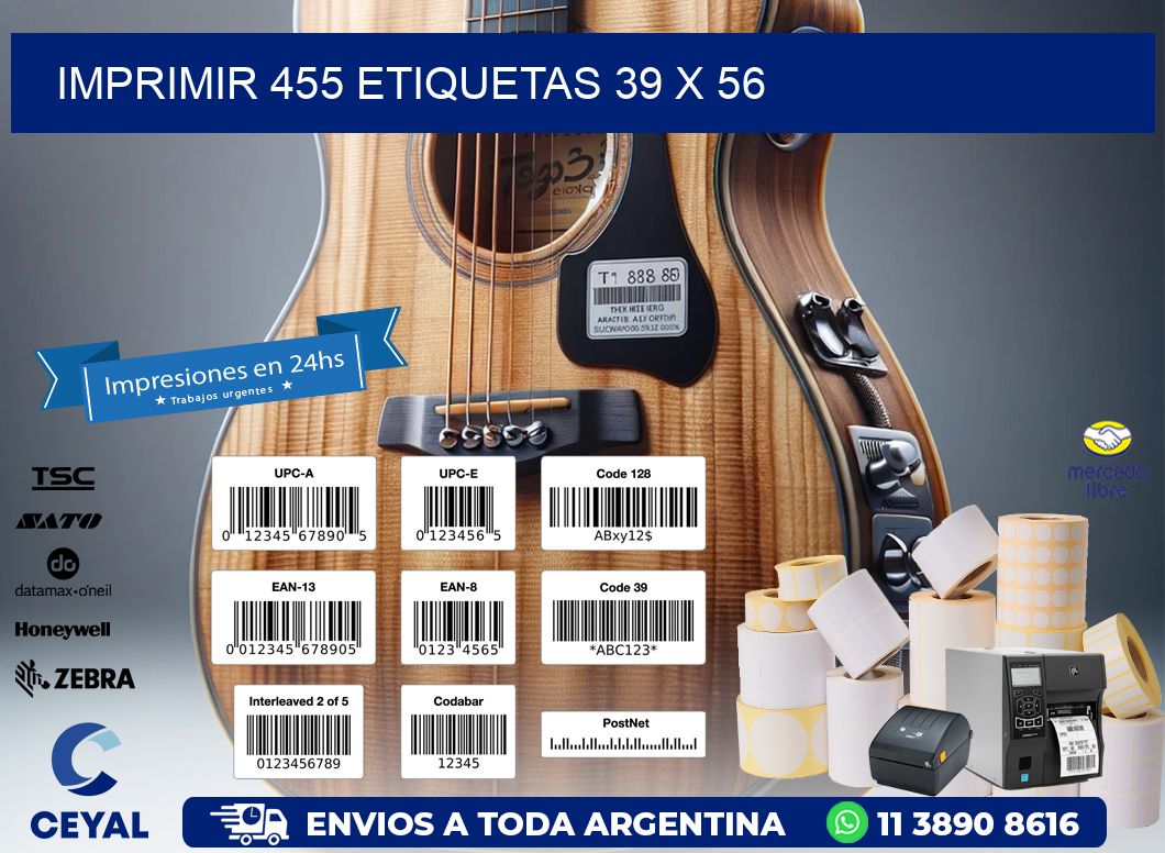 IMPRIMIR 455 ETIQUETAS 39 x 56