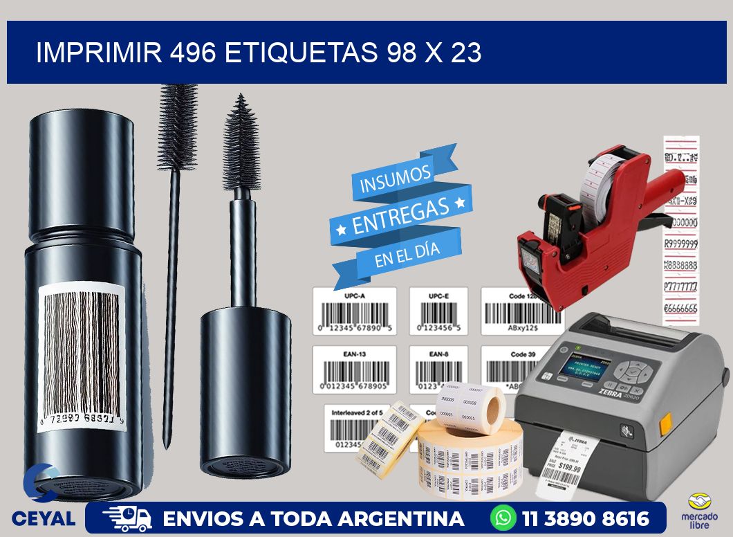 IMPRIMIR 496 ETIQUETAS 98 x 23