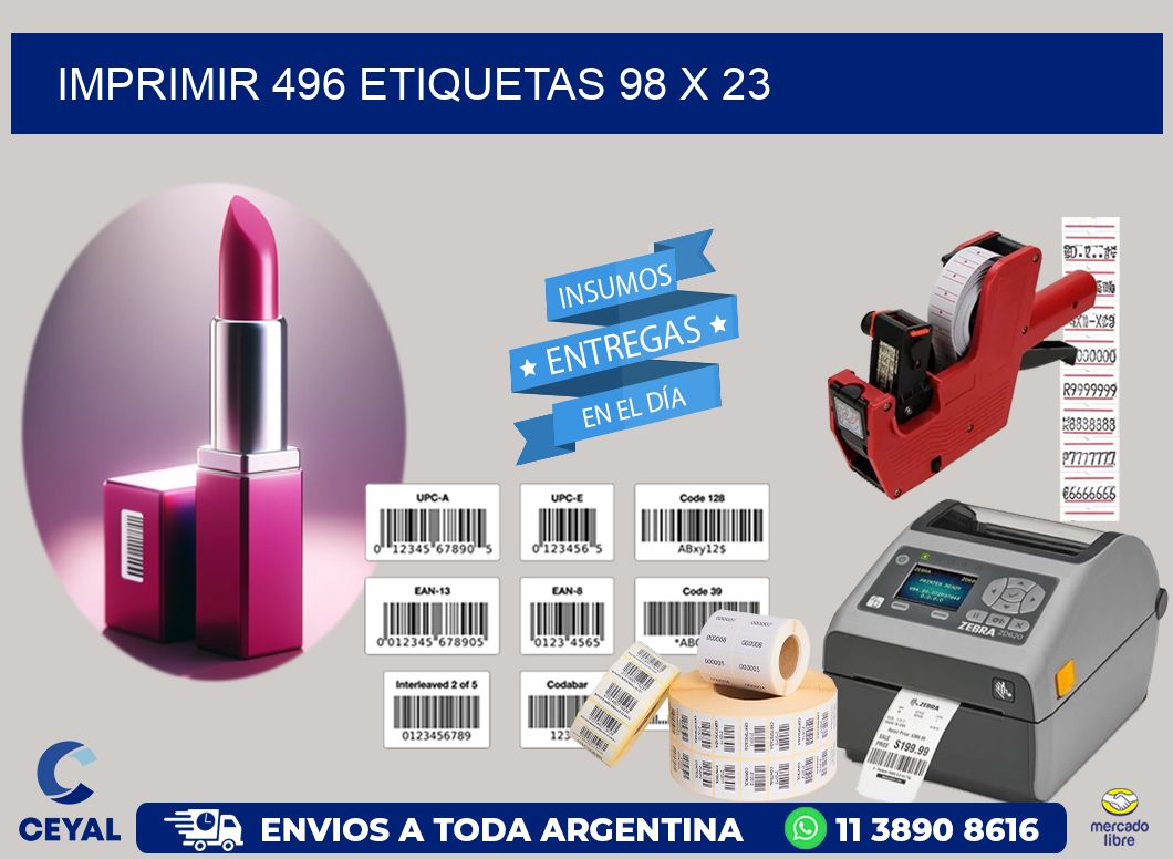 IMPRIMIR 496 ETIQUETAS 98 x 23