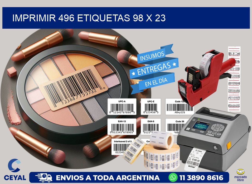 IMPRIMIR 496 ETIQUETAS 98 x 23