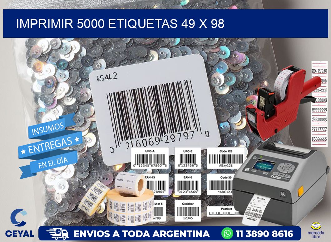 IMPRIMIR 5000 ETIQUETAS 49 x 98