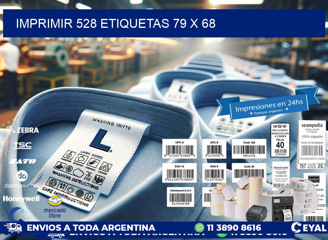 IMPRIMIR 528 ETIQUETAS 79 x 68