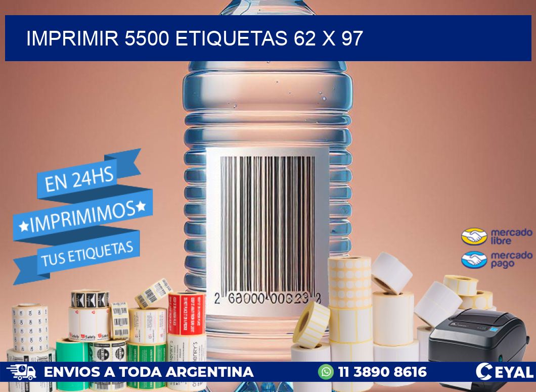 IMPRIMIR 5500 ETIQUETAS 62 x 97