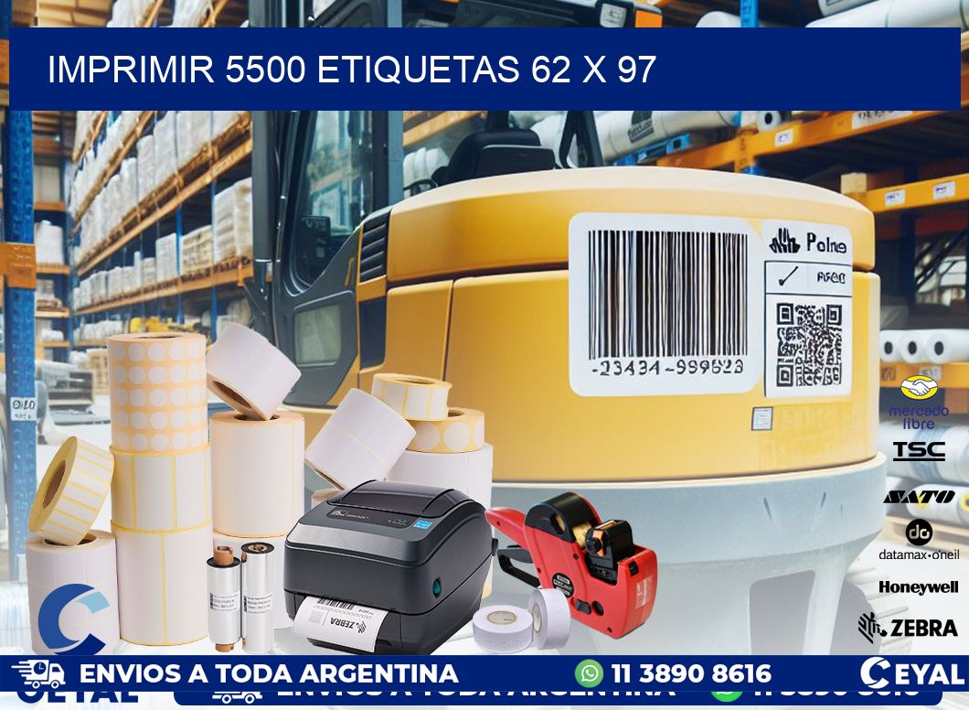 IMPRIMIR 5500 ETIQUETAS 62 x 97