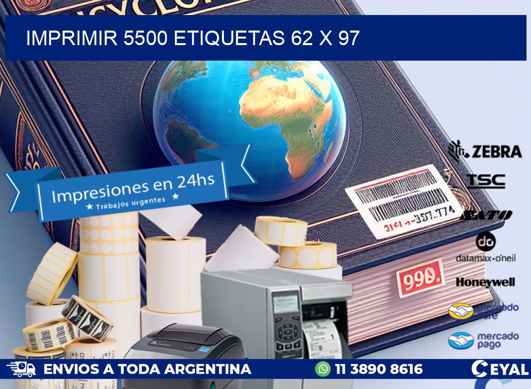 IMPRIMIR 5500 ETIQUETAS 62 x 97