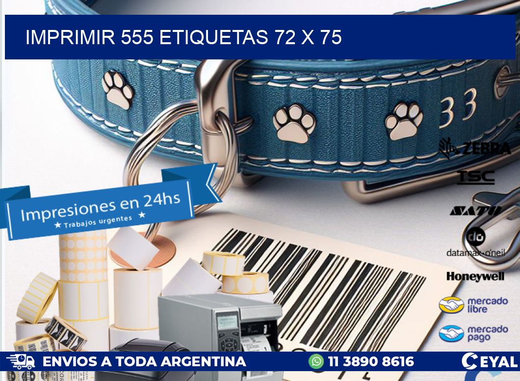 IMPRIMIR 555 ETIQUETAS 72 x 75