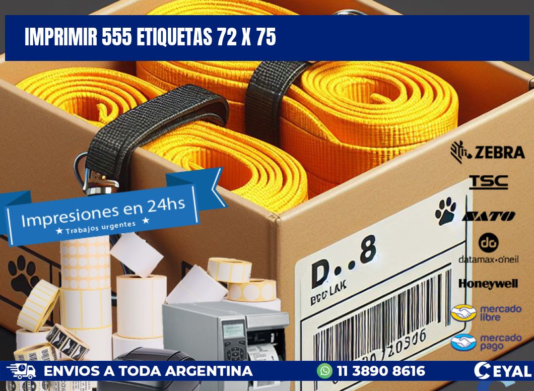 IMPRIMIR 555 ETIQUETAS 72 x 75