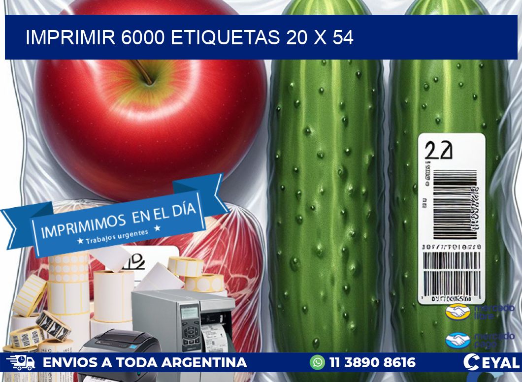 IMPRIMIR 6000 ETIQUETAS 20 x 54