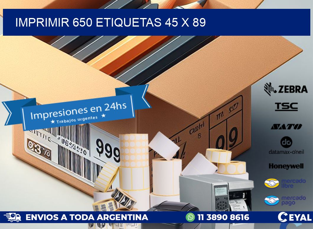 IMPRIMIR 650 ETIQUETAS 45 x 89