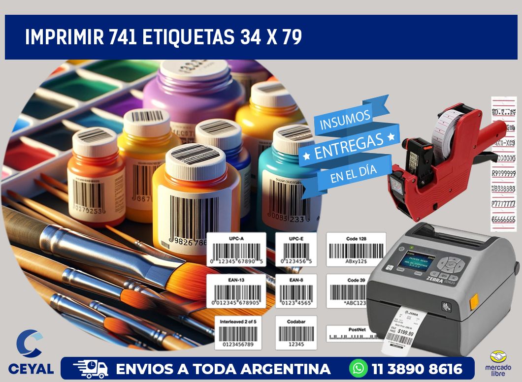 IMPRIMIR 741 ETIQUETAS 34 x 79