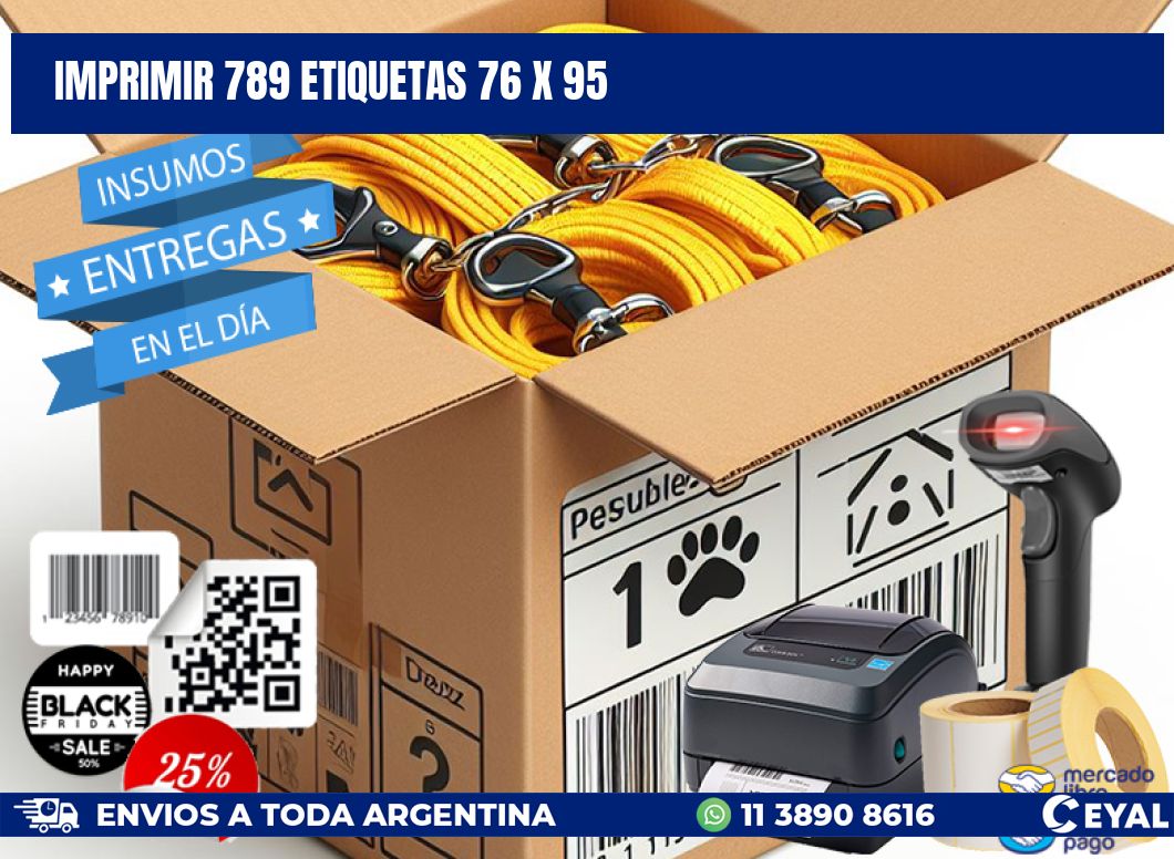 IMPRIMIR 789 ETIQUETAS 76 x 95