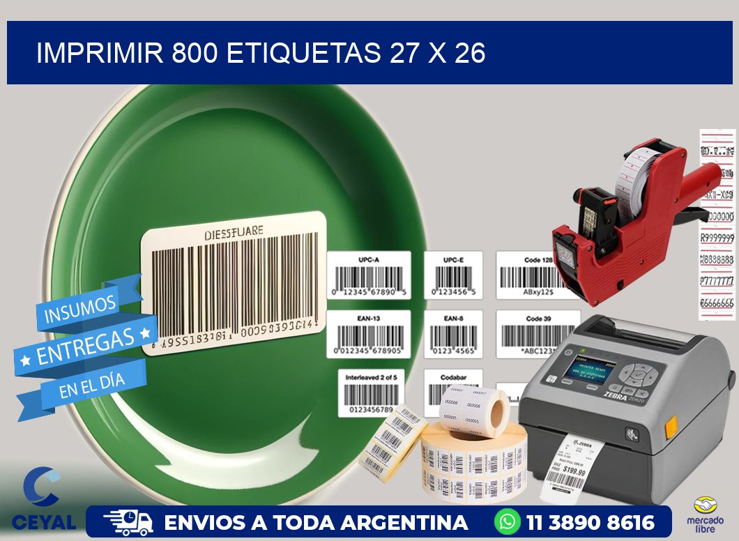 IMPRIMIR 800 ETIQUETAS 27 x 26