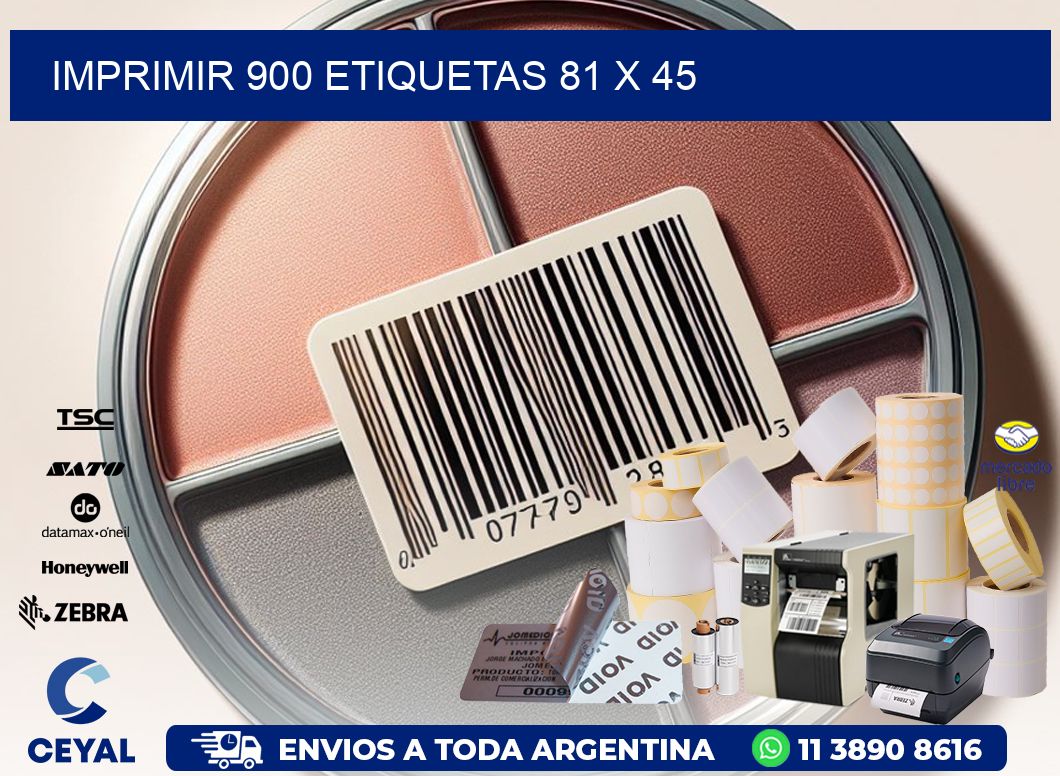 IMPRIMIR 900 ETIQUETAS 81 x 45