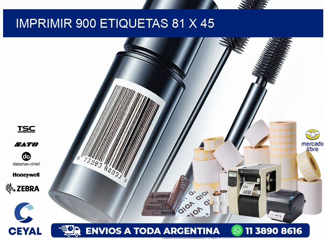 IMPRIMIR 900 ETIQUETAS 81 x 45