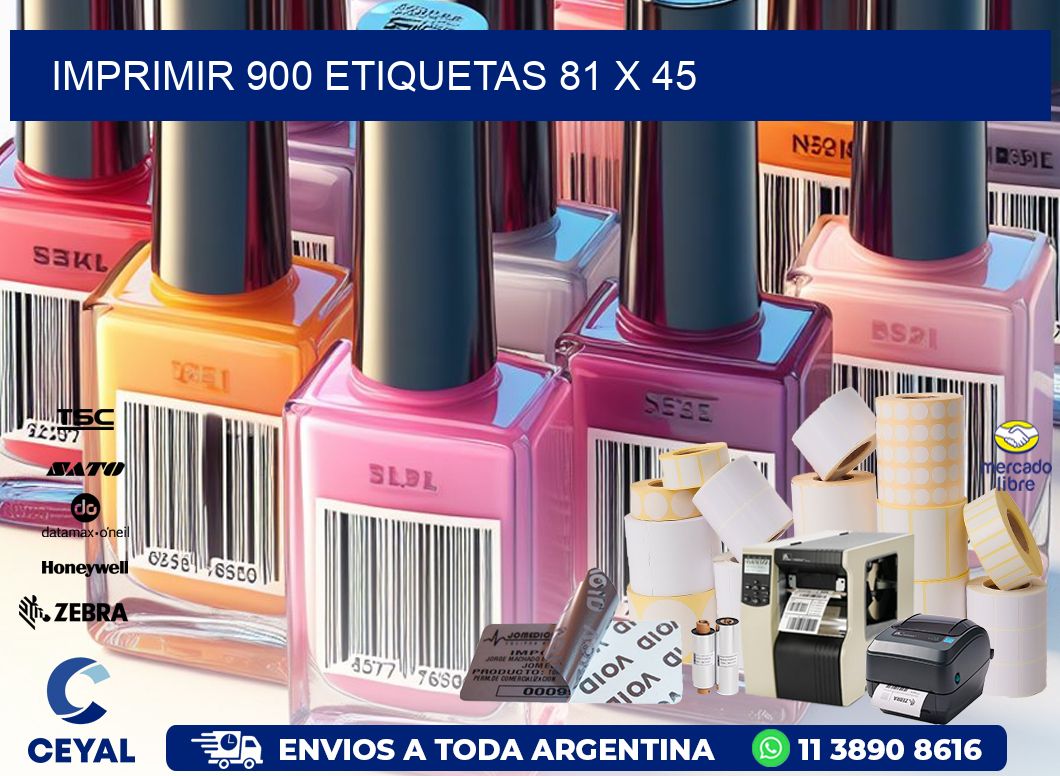 IMPRIMIR 900 ETIQUETAS 81 x 45