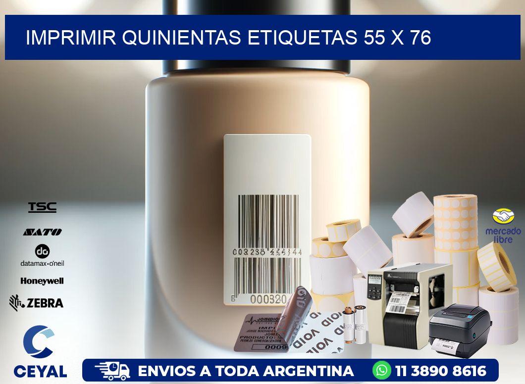 IMPRIMIR QUINIENTAS ETIQUETAS 55 x 76