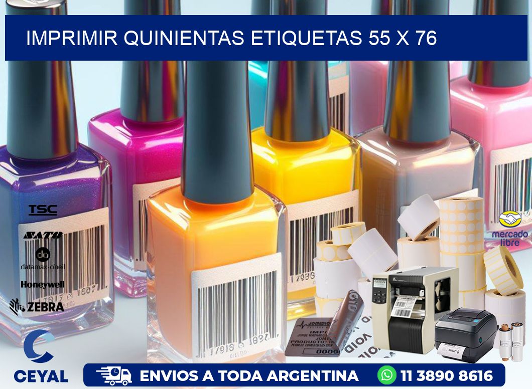 IMPRIMIR QUINIENTAS ETIQUETAS 55 x 76