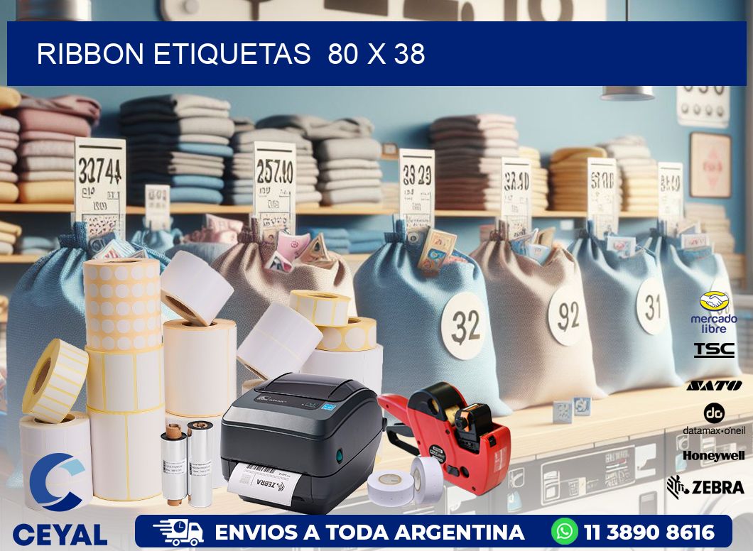 RIBBON ETIQUETAS  80 x 38