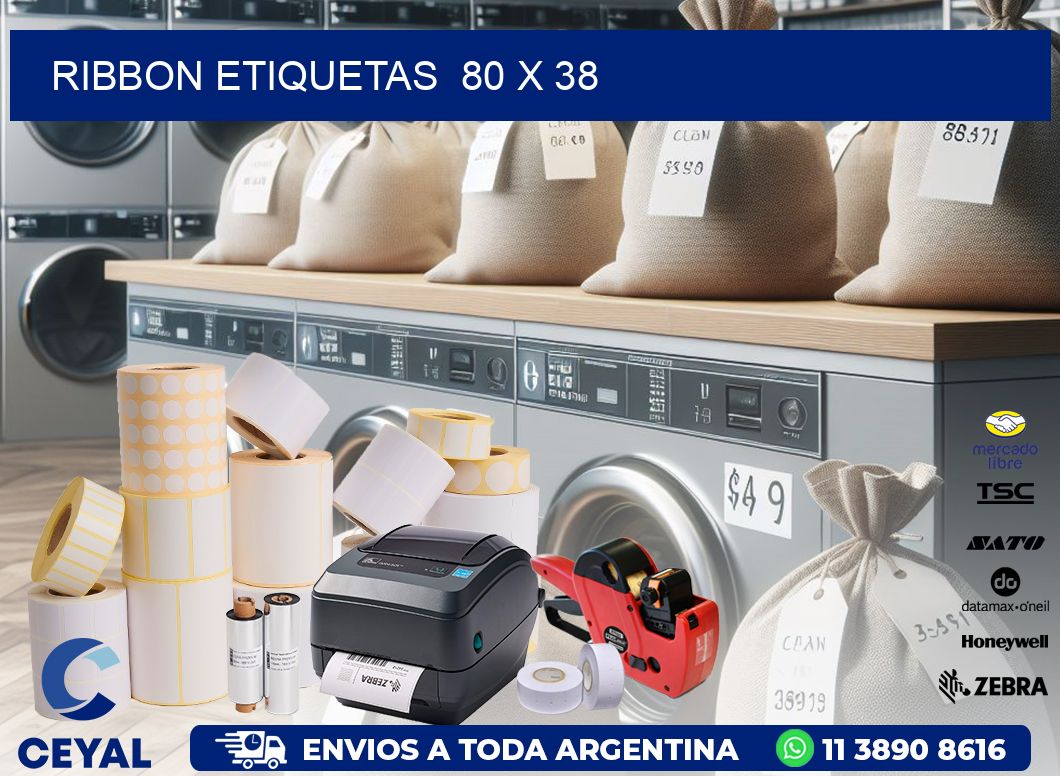 RIBBON ETIQUETAS  80 x 38