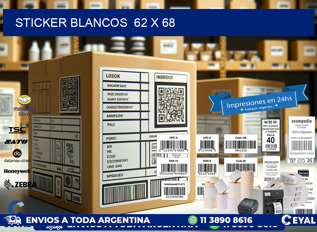 STICKER BLANCOS  62 x 68