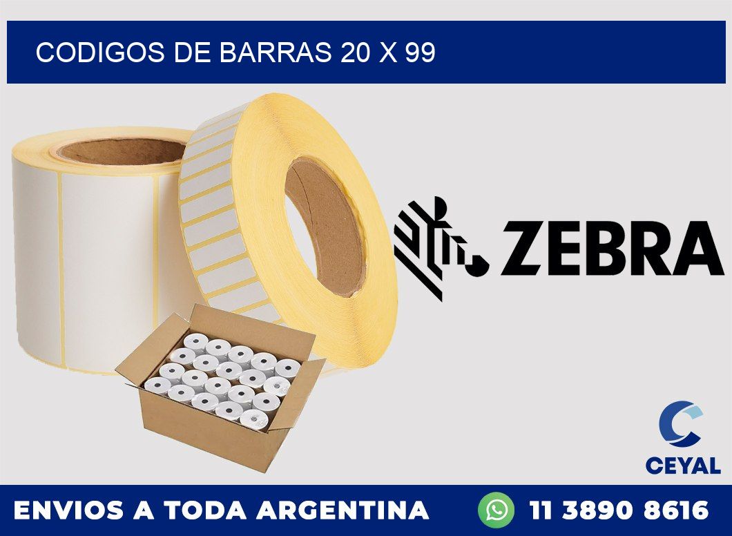 codigos de barras 20 x 99