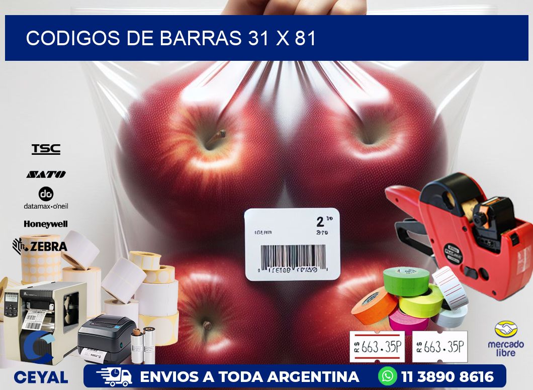 codigos de barras 31 x 81