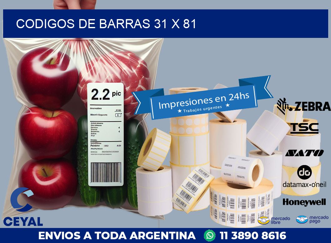 codigos de barras 31 x 81