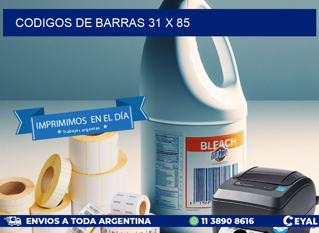 codigos de barras 31 x 85