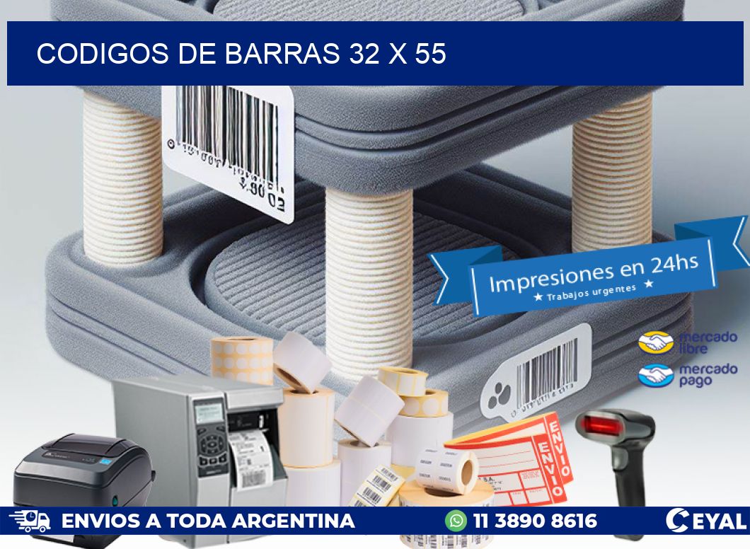 codigos de barras 32 x 55