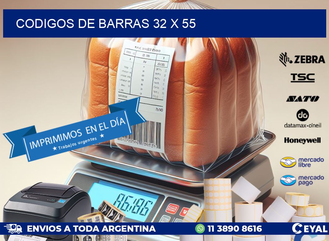 codigos de barras 32 x 55