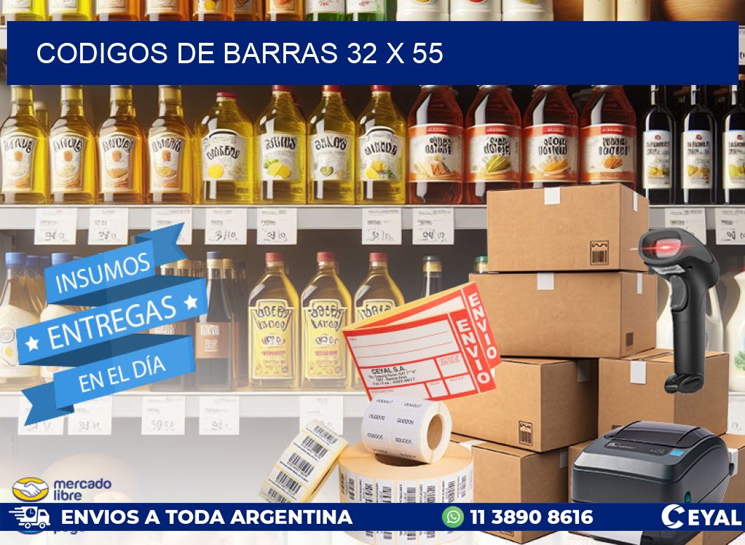 codigos de barras 32 x 55