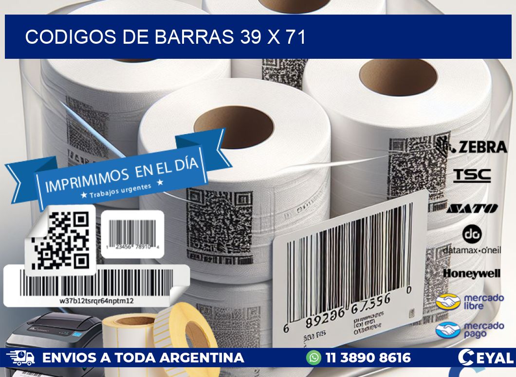 codigos de barras 39 x 71