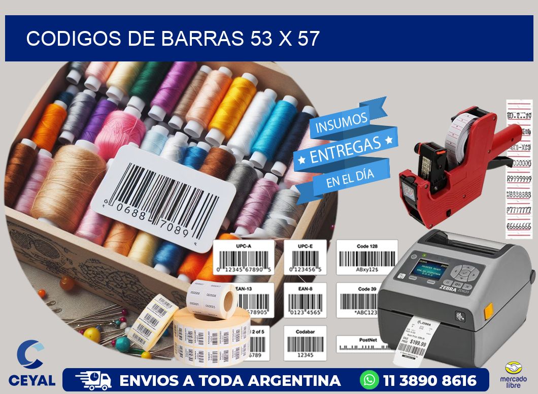 codigos de barras 53 x 57