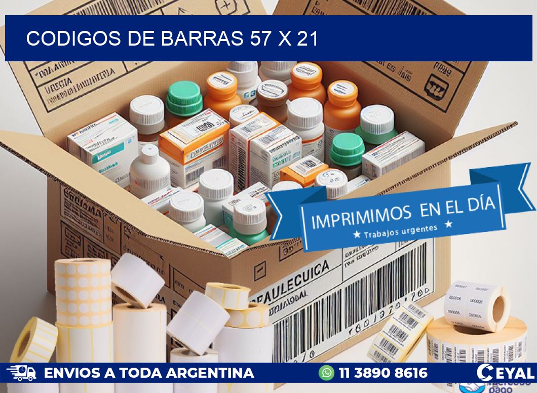 codigos de barras 57 x 21