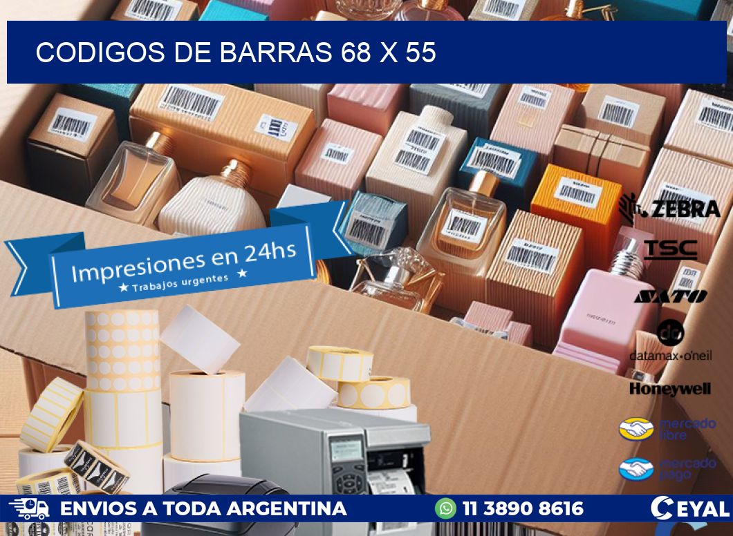 codigos de barras 68 x 55