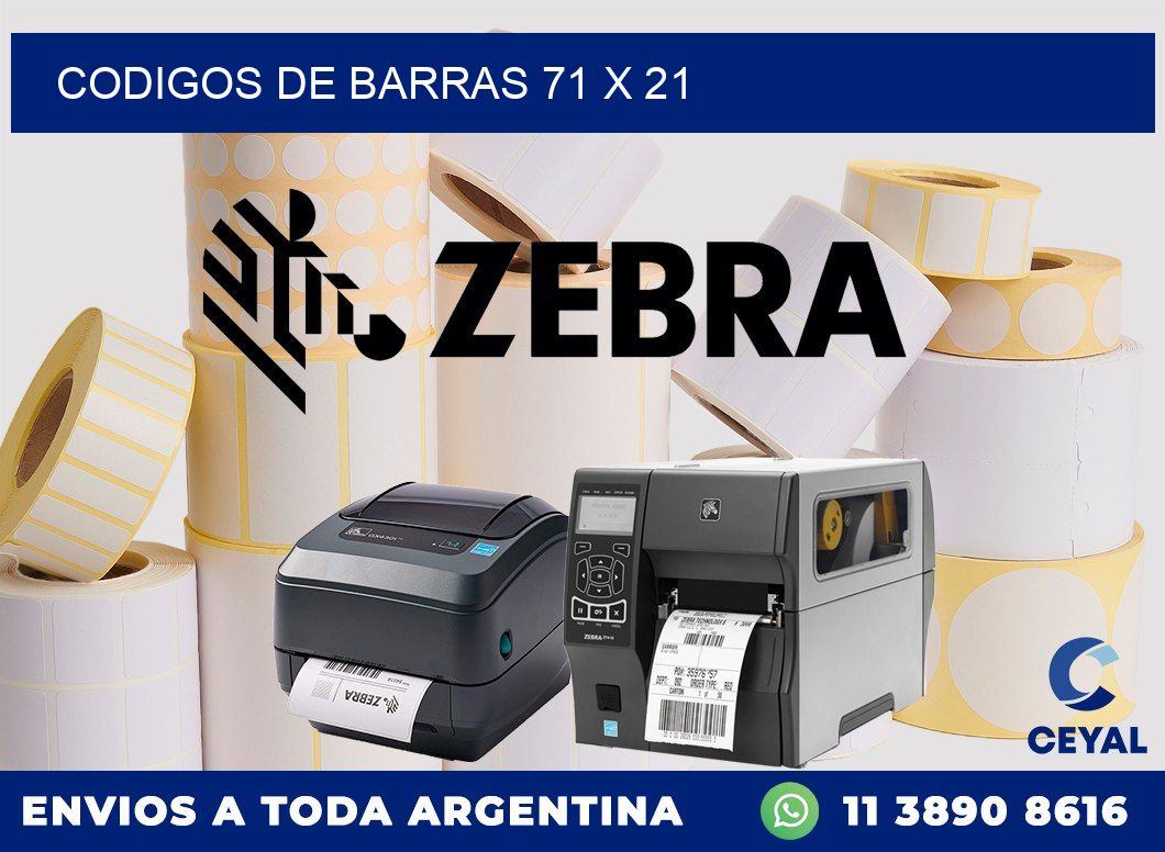 codigos de barras 71 x 21