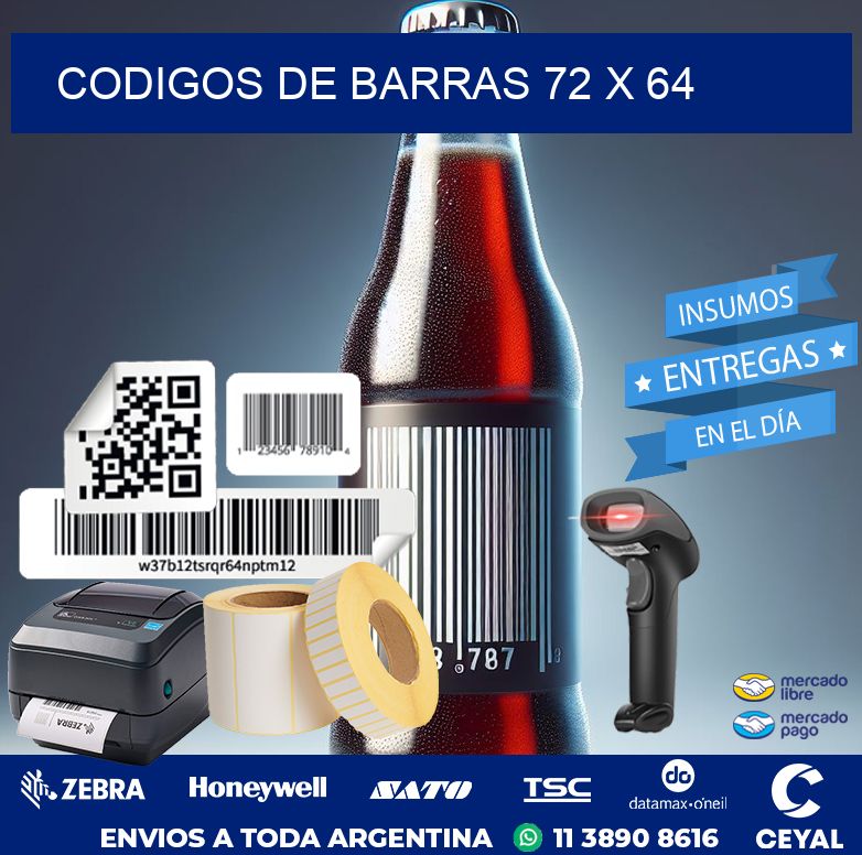 codigos de barras 72 x 64