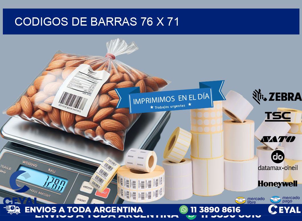 codigos de barras 76 x 71