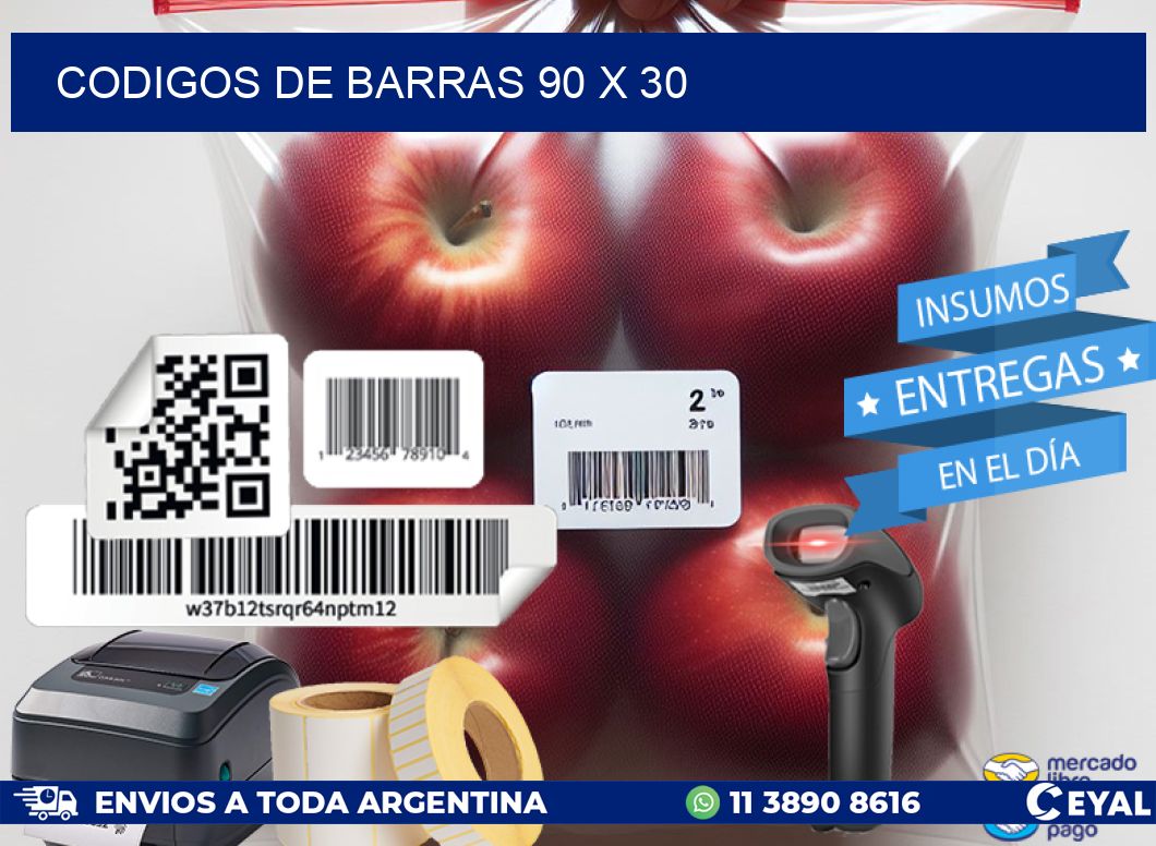 codigos de barras 90 x 30